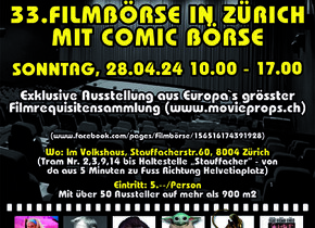 33. Film - und Comic Börse So, 28.04.24 10 - 17 Uhr...