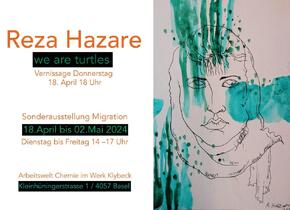 Reza Hazare, we are turtles, in der Ausstellung...