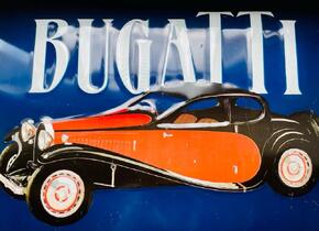 Bugatti Type 50 Metallschild (60cm gross)