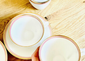 50er Jahre Tee Set aus Porzellan