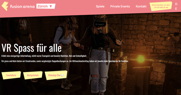 Gutschein für Fusion Arena - Das ultimative 4D VR Erlebnis in Zürich zu verkaufen