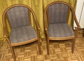 2 schöne Stühle mit Stoffbezug