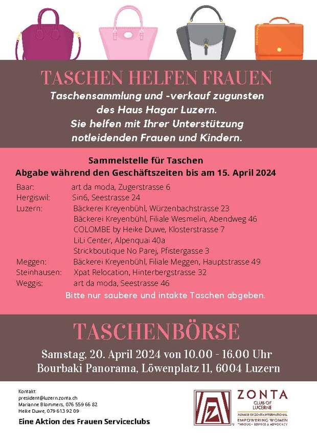 Taschenbörse Bourbaki Luzern 20.4 10.00-16.00