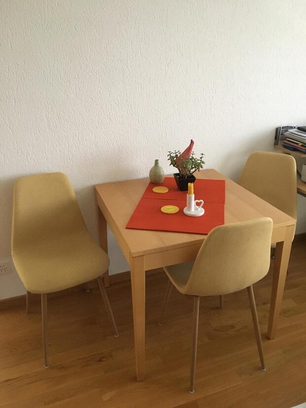Tisch aus Buchenholz sucht Arbeit