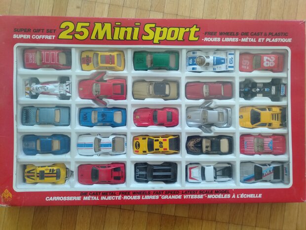 Sammlerbox mit Sport Spielzeugautos