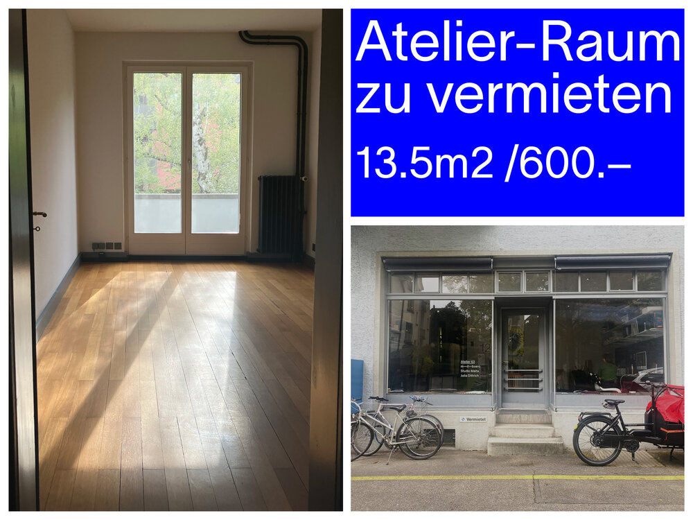 Schöner heller Atelier-Raum in Zürich Binz