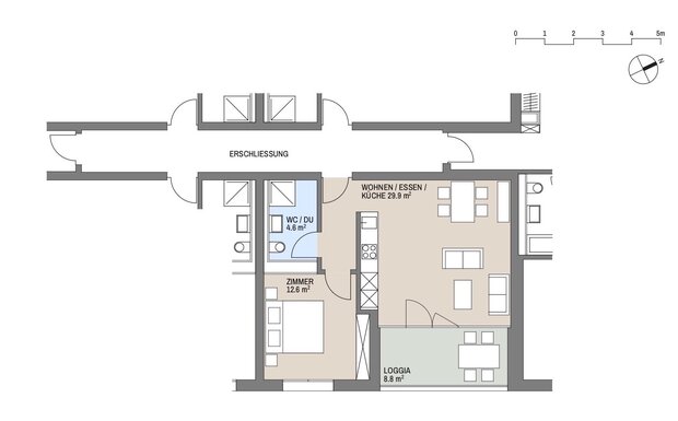 Suche Nachmieter für helle Wohnung mit grossem Balkon in Altstetten ab Juni