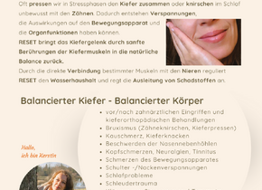 RESET Kieferbalance - 
Zähneknirschen, Kieferpressen,...